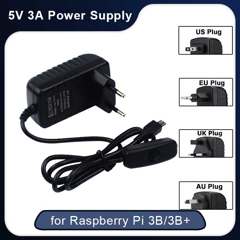 5V 3A Raspberry Pi 3 modèle B  - Pi Power Supply avis et prix